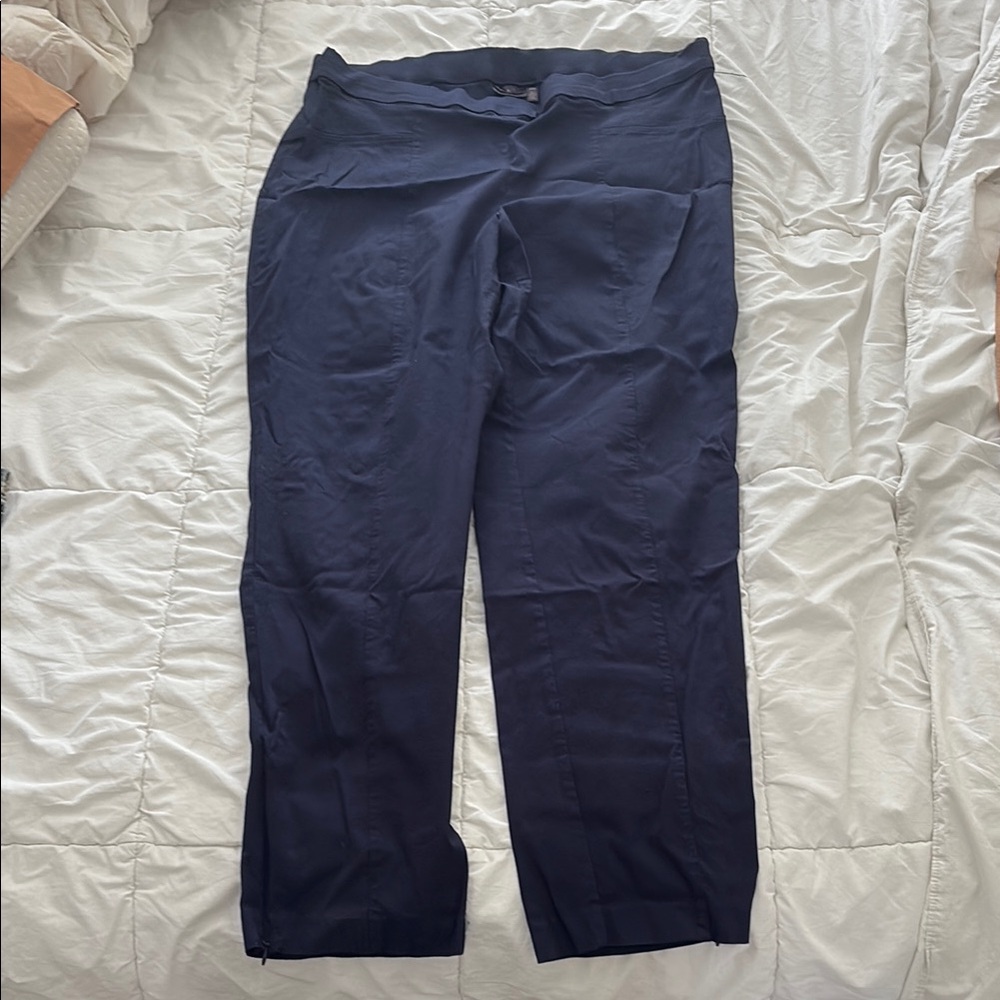 Rafaella Blue Dress Jumpsuit with Classic Straight-Leg Cut